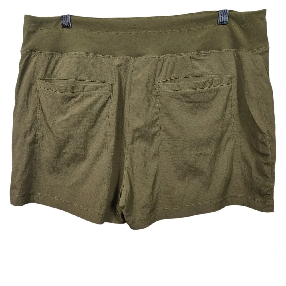Athleta Women Green Cargo Pocket Zip Hiking Athletic Casual Shorts Size 12